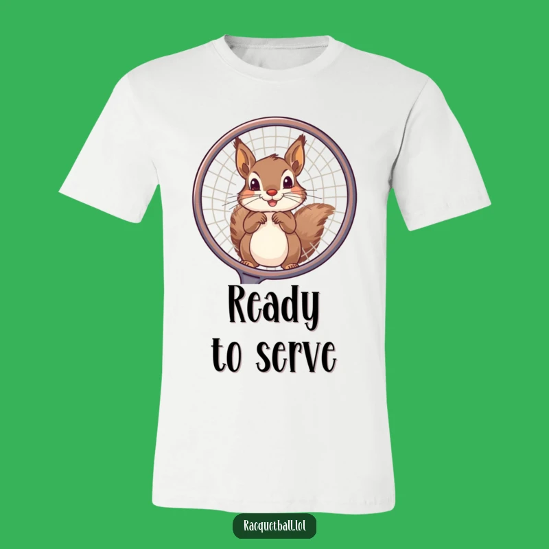 Funny Squirrel Tennis T-Shirt: Playful Racquet Tee for a Fun Look!