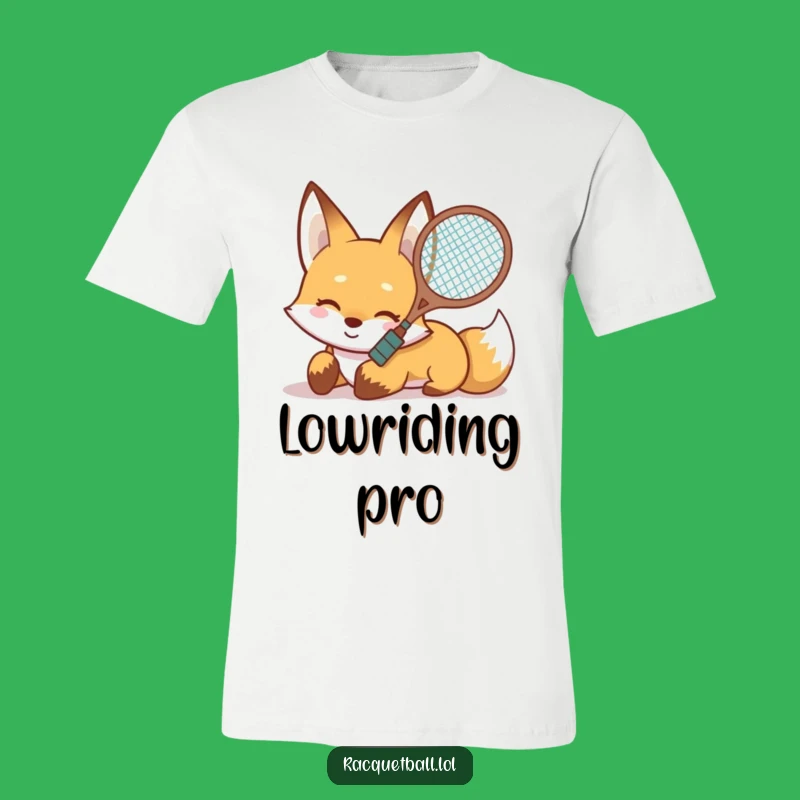 Funny Fox Slide T-Shirt: Racquet Action, Ideal Funny Gift