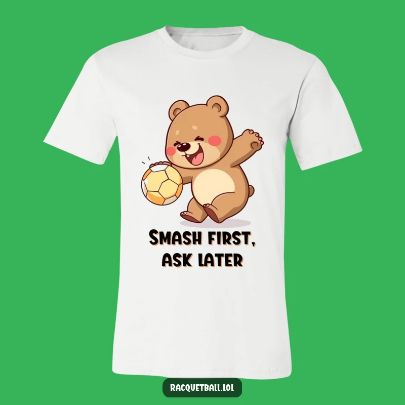Funny Bear Smash T-Shirt: Hilarious Graphic Tee, Perfect Cheerful Bear Gift for Active People!