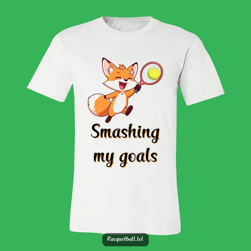 Funny Joyful Fox Racquetball T-Shirt: Unleash Your Inner Athlete with Humor