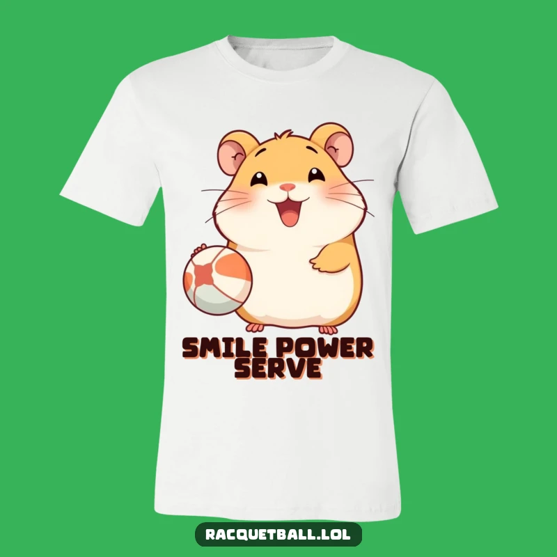 Funny Hamster T-Shirt: Happy Serving Athlete Tee, Perfect Gift