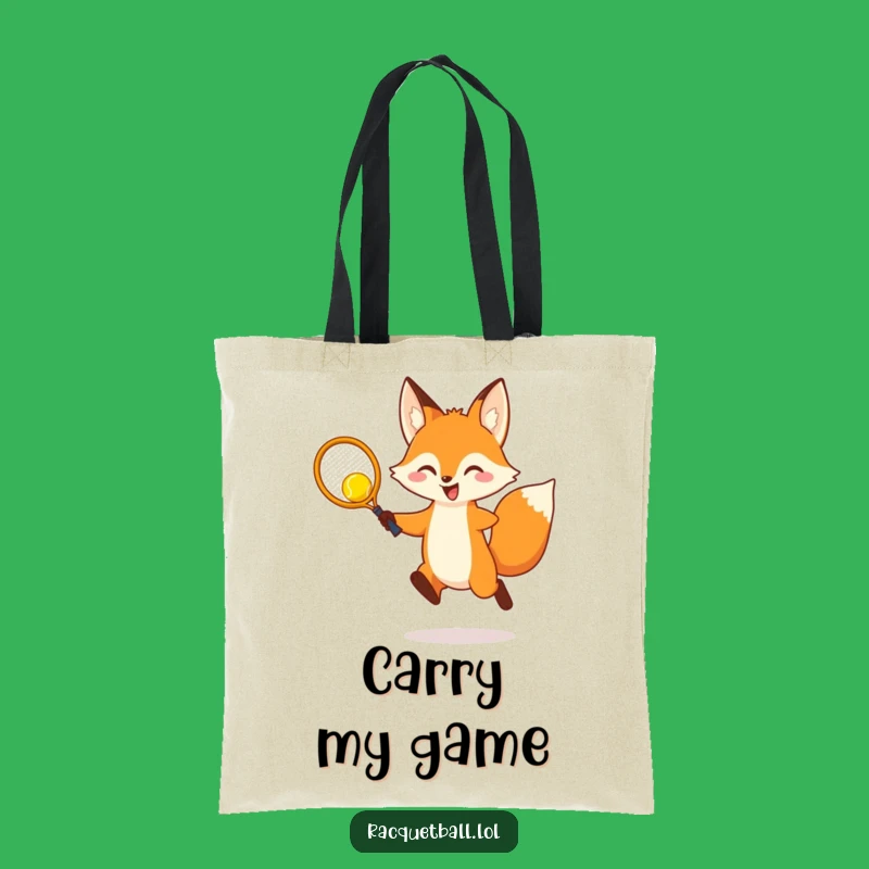 Funny Fox Racquetball Leap Tote Bag: Carry Your Fun Cheerfully!