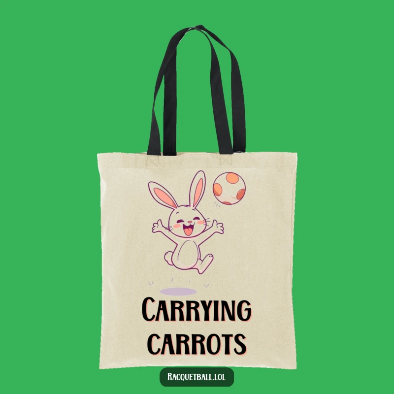Funny Bunny Tennis Tote Bag: Carry Fun with a Cheerful Leaper's Energetic Style Gift
