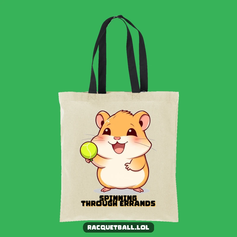 Funny Hamster Racquetball Tote Bag: Carry Your Joy