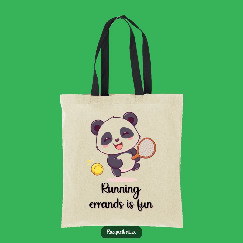 Funny Panda Racquetball Tote Bag: Chase Accessory, Ideal Funny Gift